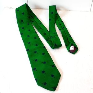 Vintage Becker's Shamrock 4 Leaf Clover Extremely Rare Polyester Mens Necktie